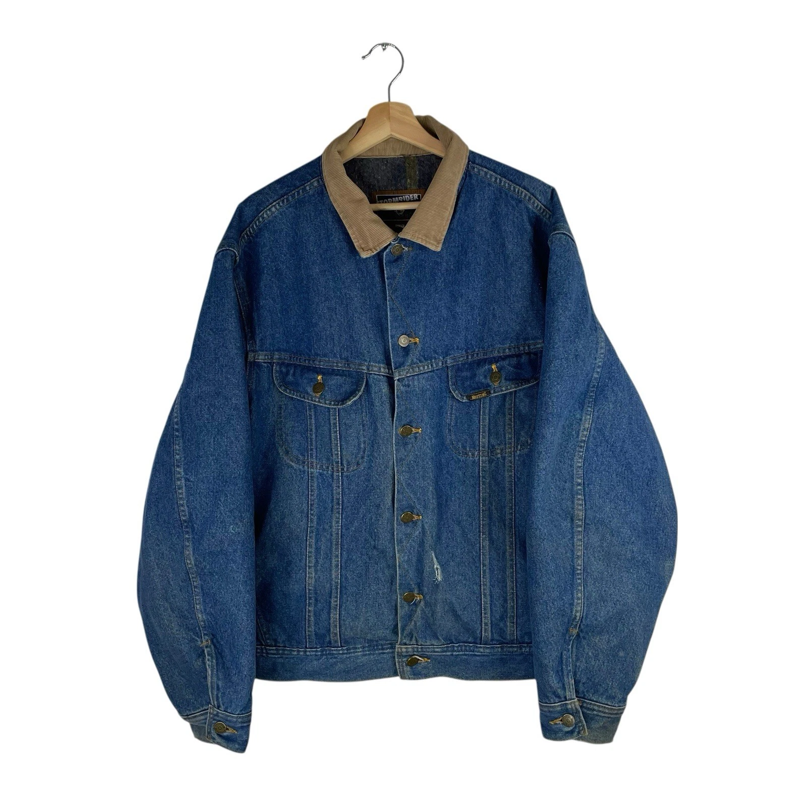 Vintage 60s Lee Storm Rider 101-LJ Wool Lined Denim Jacket Mens Union Made