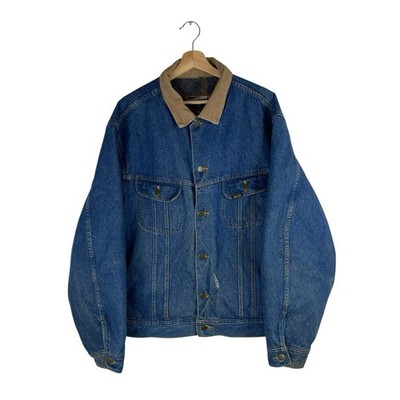 Vintage 60s Lee Storm Rider 101-LJ Wool Lined Denim Jacket Mens Union Made