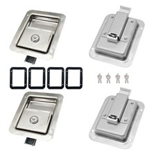 4 Pack Stainless Door Lock Heavy Duty Flush Mount Handle Latch for Trailer To...