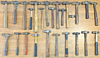 Lot of (25) Ball Peen Hammers Plumb Stanley Craftsman Vaughan Nupla