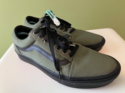 vans old skool green/black sz 10 custom comfy cush
