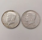 1964-D Kennedy 90% Silver Half Dollar 50c Fifty Cent (Lot of 2)