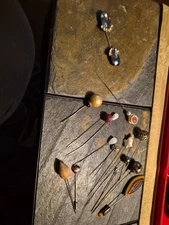 vintage hat pin lot found in grandmas estate one very different 