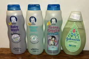 Vintage Gerber & Johnson’s Baby Wash Bundle - Vapor Bath, Lavender - Lot of 4