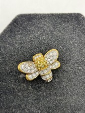 Vintage Swarovski Crystal Pave Bumblebee Brooch