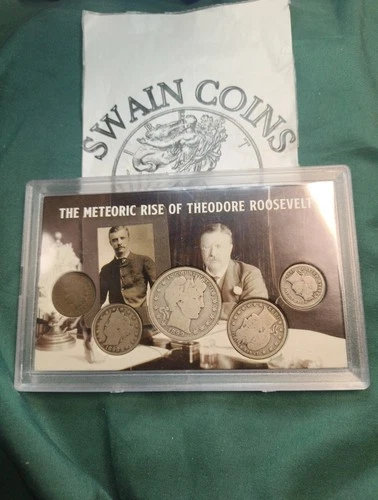 1899 Barber Half Dollar 90% Silver & Quarter,Dime, Nickel,Cent Set