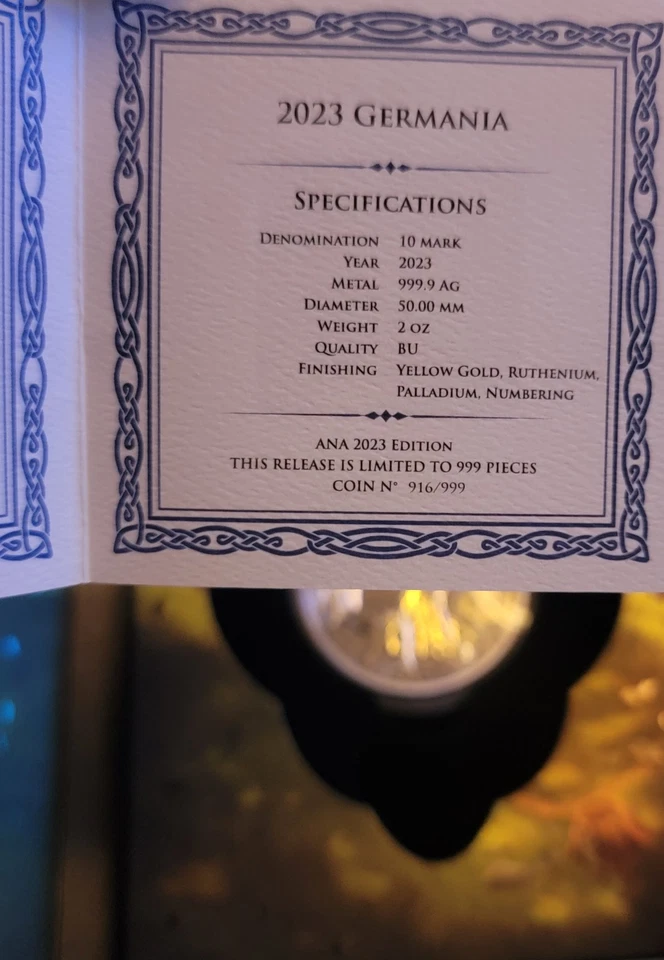 2023 Germania Mint ANA Edition World's Fair Of Money 2 oz Silver Coin Box & COA - Image 3 of 4