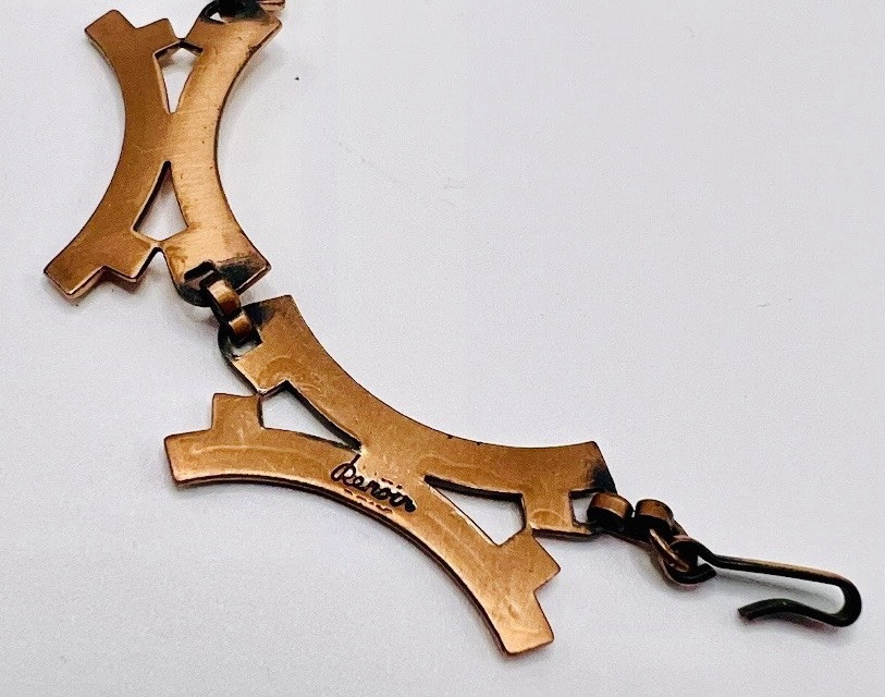 Vintage Matisse Renoir Signed Solid Copper Neckla… - image 9