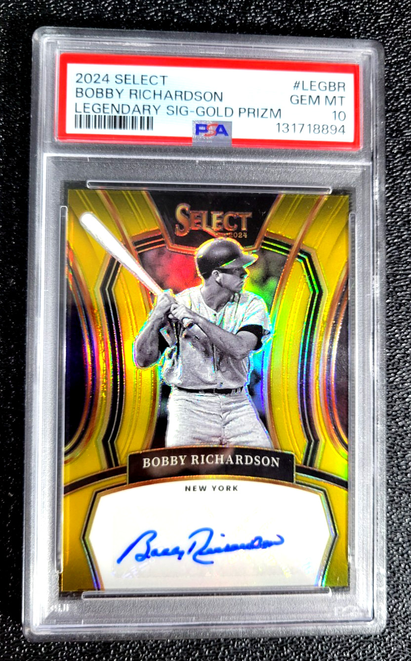 2024 PSA 10 GEM MINT BOBBY RICHARDSON 10/10 GOLD PRIZM AUTO LEGENDAY SIGNA G6212