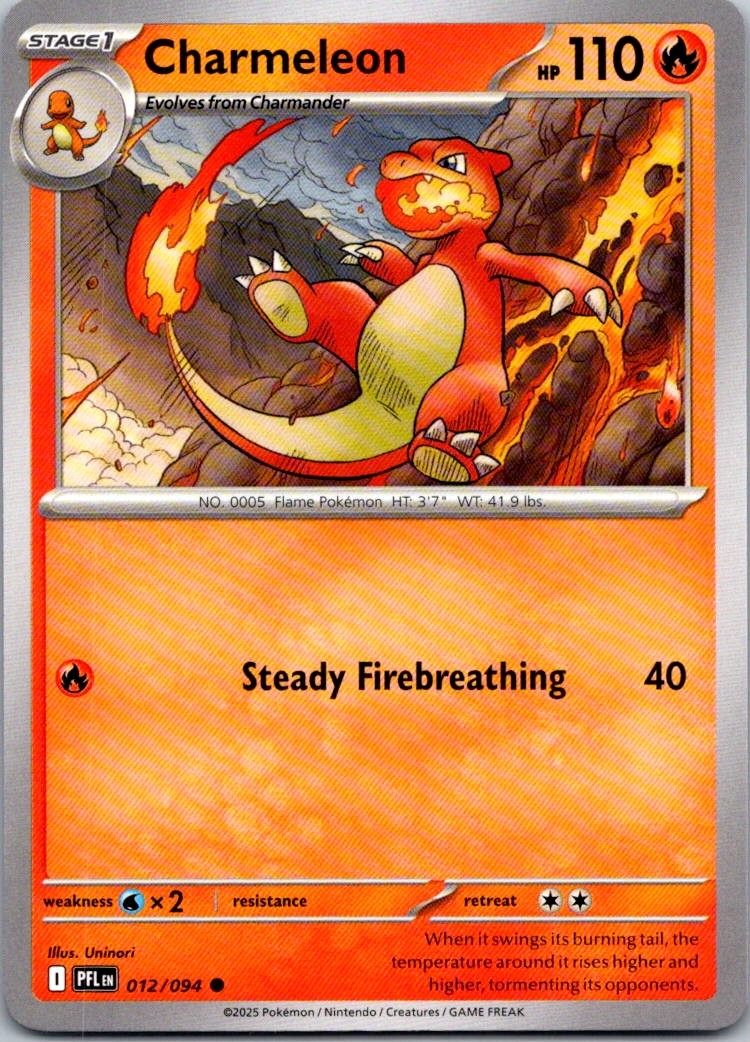 2025 POKEMON ME02 - PHANTASMAL FLAMES CHARMELEON COMMON #12 /094