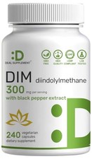 DIM Supplement 300mg, 240 Caps, 4 Months Supply  Estrogen Balance for Men 