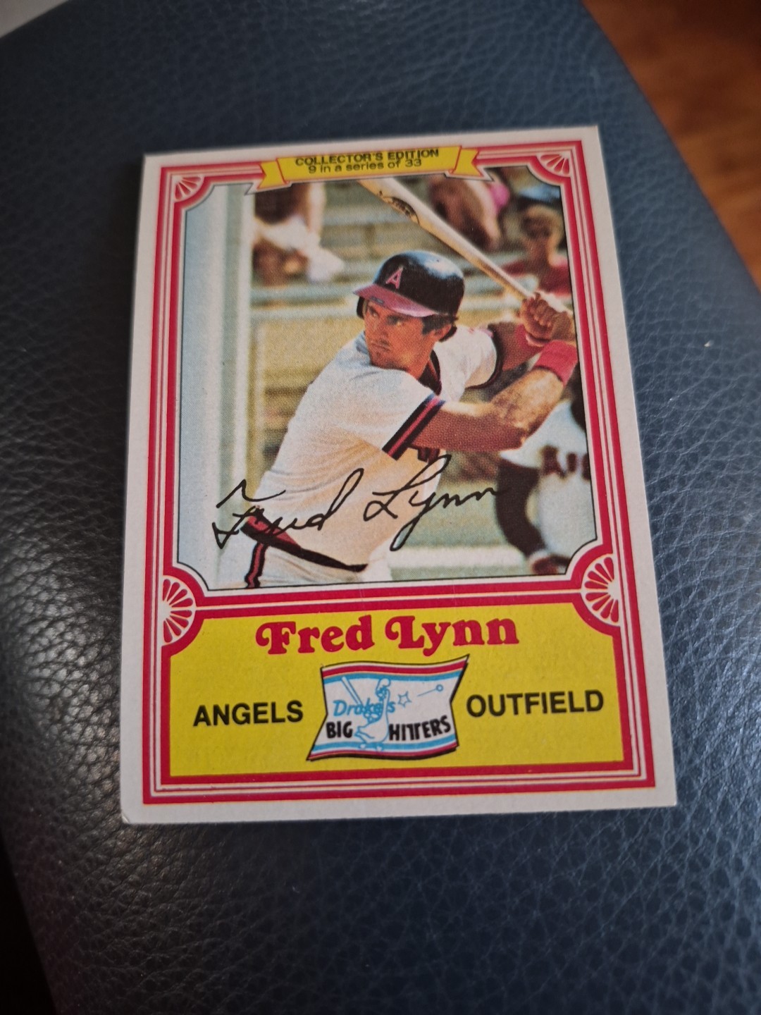 FRED LYNN 1981 TOPPS DRAKE'S BIG HITTERS 1ST ANNUAL #9 FREE SHIP