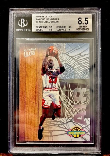 1993-94 Fleer Ultra Michael Jordan #7 Famous Nicknames BGS 8.5 Chicago Bulls