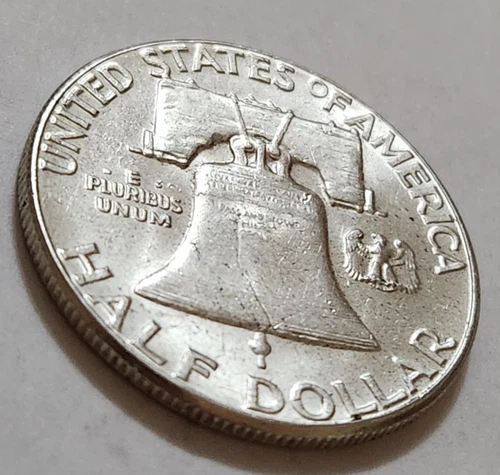 1963 Franklin Half Dollar • 90% Silver • Circulated • As Shown • Solid  X56