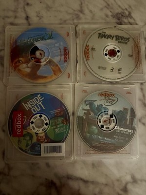Lot #4 Redbox DVD Kids Movies Shrek 2 Inside Out Angry Birds Monsters University