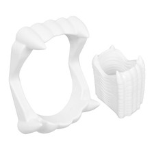 Chambom Halloween Vampire Teeth - 12 Pairs Fangs, Fake Small, White
