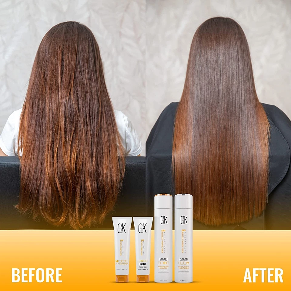 GK HAIR Keratin Treatment Brazilian Complex Blowout Straightening Kit For Women - Image 3 of 4
