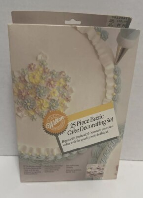 NOS Vintage 1987 Wilton 25 Piece starter Cake Decorating Set , 2104-2536