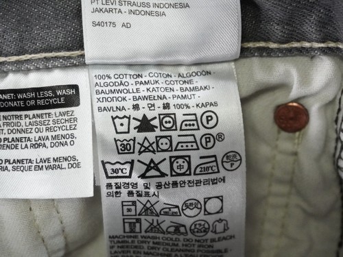 Levis 501xx Denim Gray Jeans 38x36 Actual 35x32.5 Straight Leg Button Fly - Picture 8 of 12