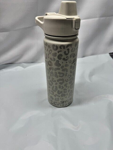 With Straw Lid-leopard