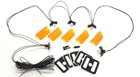 Amber Lund Visor Cab Moon Sun Lens Kit Lenses / Gaskets & LED Wiring Harness