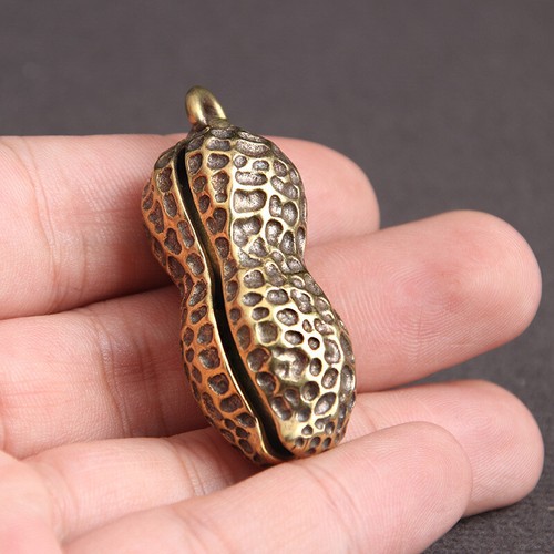 Brass Peanuts Keychain Peanuts Statue Pendant Figurine Home Decor Ornament - Picture 9 of 10
