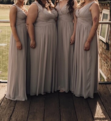 The Dessy Group bridesmaid dress in taupe | eBay UK