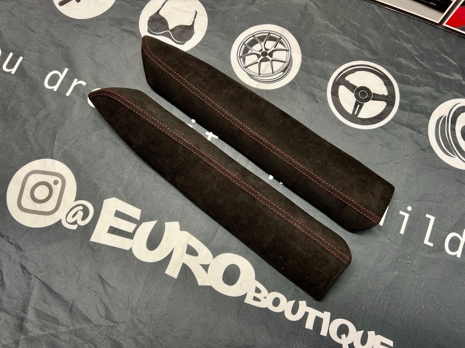 Honda Acura NSX Carbon Fiber Premium Leather Door Elbow Rests