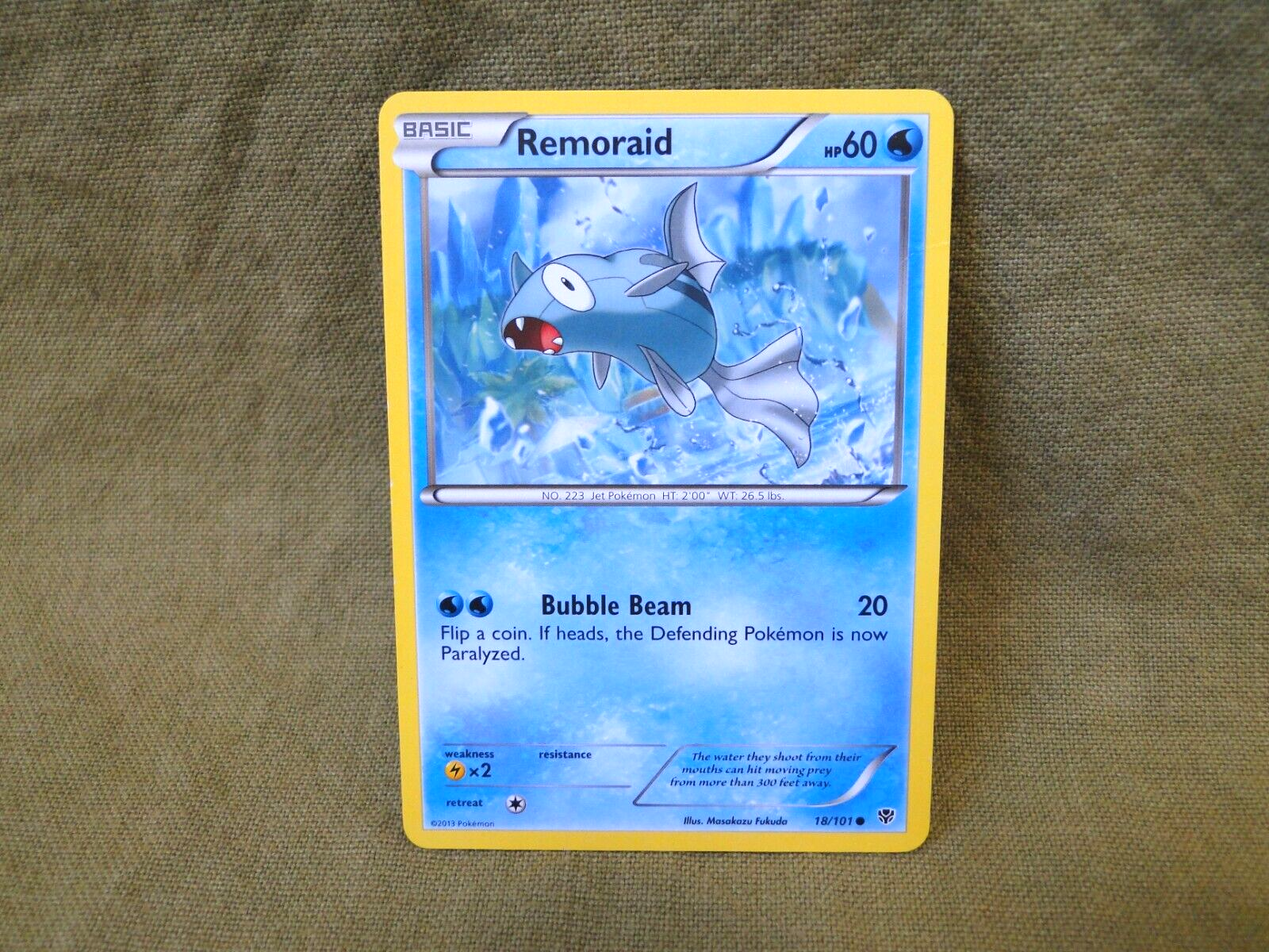 Pokemon Plasma Blast Remoraid Holo Rare Card 18/101