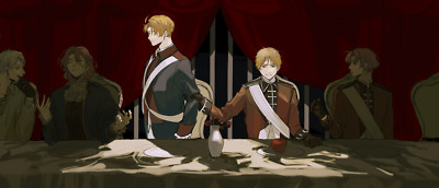 Anime hetalia axis powers  prussia united kingdom Playmat Gaming Mat