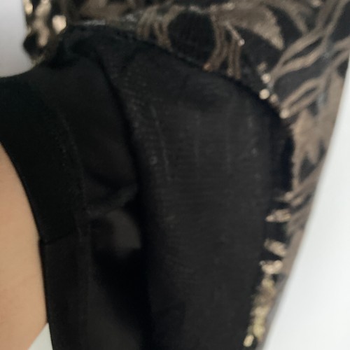 Jack BB Dakota Dress Womens M Black Gold All Over Sequins Formal Retro Cocktail - Picture 14 of 17