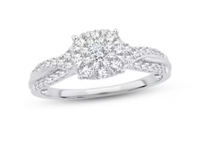 Kay 'Adore' Diamond Engagement Ring 1/2 Ct Tw Round-cut 10k White Gold Size 6