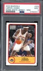 LeBron James Rookie Card 2003-04 Bazooka Mini Home White Jersey #223 PSA 9