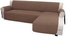 Easy-Going Sofa Slipcover L Shape Sofa Cover Sectional Couch Cover XL Brown