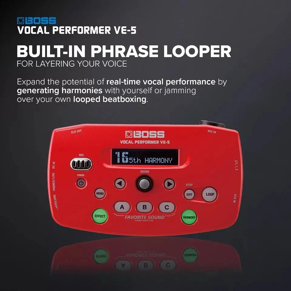 Boss VE-5-RD Vocal Performer Effects Processor Red - Image 3 of 3