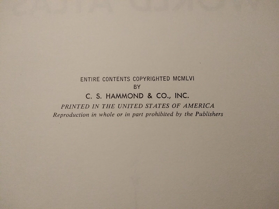1956 Antique AUSTRALIA & NEW ZEALAND Atlas Map Hammond's Reference
