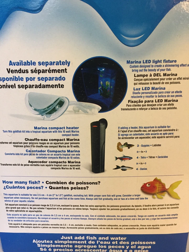 Acrylic Aquarium Kit  Mini Goldfish Betta Starter Kit - Image 3 of 4