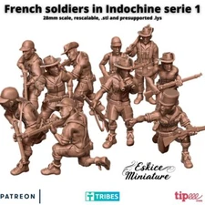 Eskice Miniatures Vietnam War French Infantry in Indochina Bolt Action 15mm 28mm