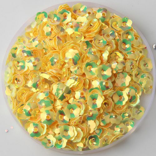 White Plum Flower Pvc Sequins Sewing Craft Women Garments Sequin 5mm 1200pcs - Picture 6 of 32
