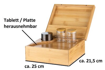 lunchbox bambus bedrucken Maxi Lunchbox und Bambusdeckel mit deinem Logo bedrucken – VANILLA & PEPPER main image 1