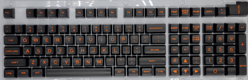 104Pcs Orange Black Full Size Key PBT Double Shot Keycaps Mechanical Keyboard - Picture 3 of 4