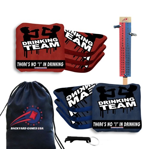 Juego de 8 bolsas Cornhole profesionales reglamentarias - bolsas de frijoles Slick n Stick con torre de puntuación - Imagen 12 de 24