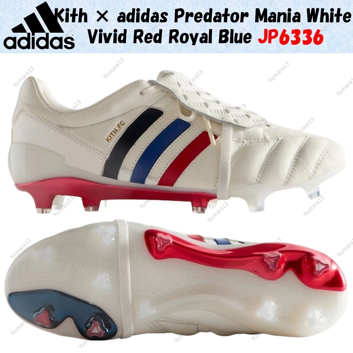 adidas Kith x Predator Mania FG White Red Blue for Sale
