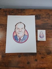 Scotty Bowman Detroit Red Wings Heroes of Deck Original Art Sketch