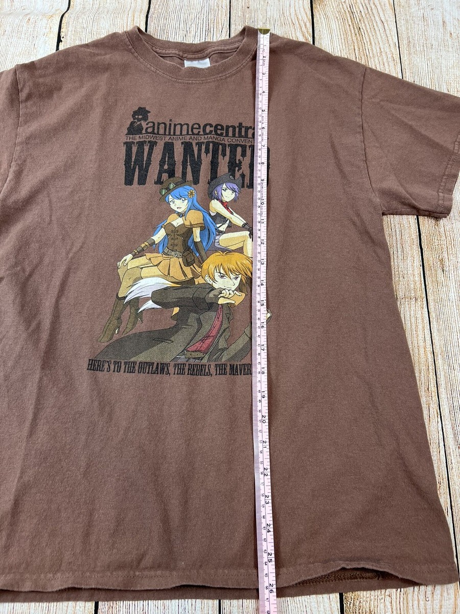 Anime Central Midwest Convention Wanted Shirt Brown Size Medium | eBay