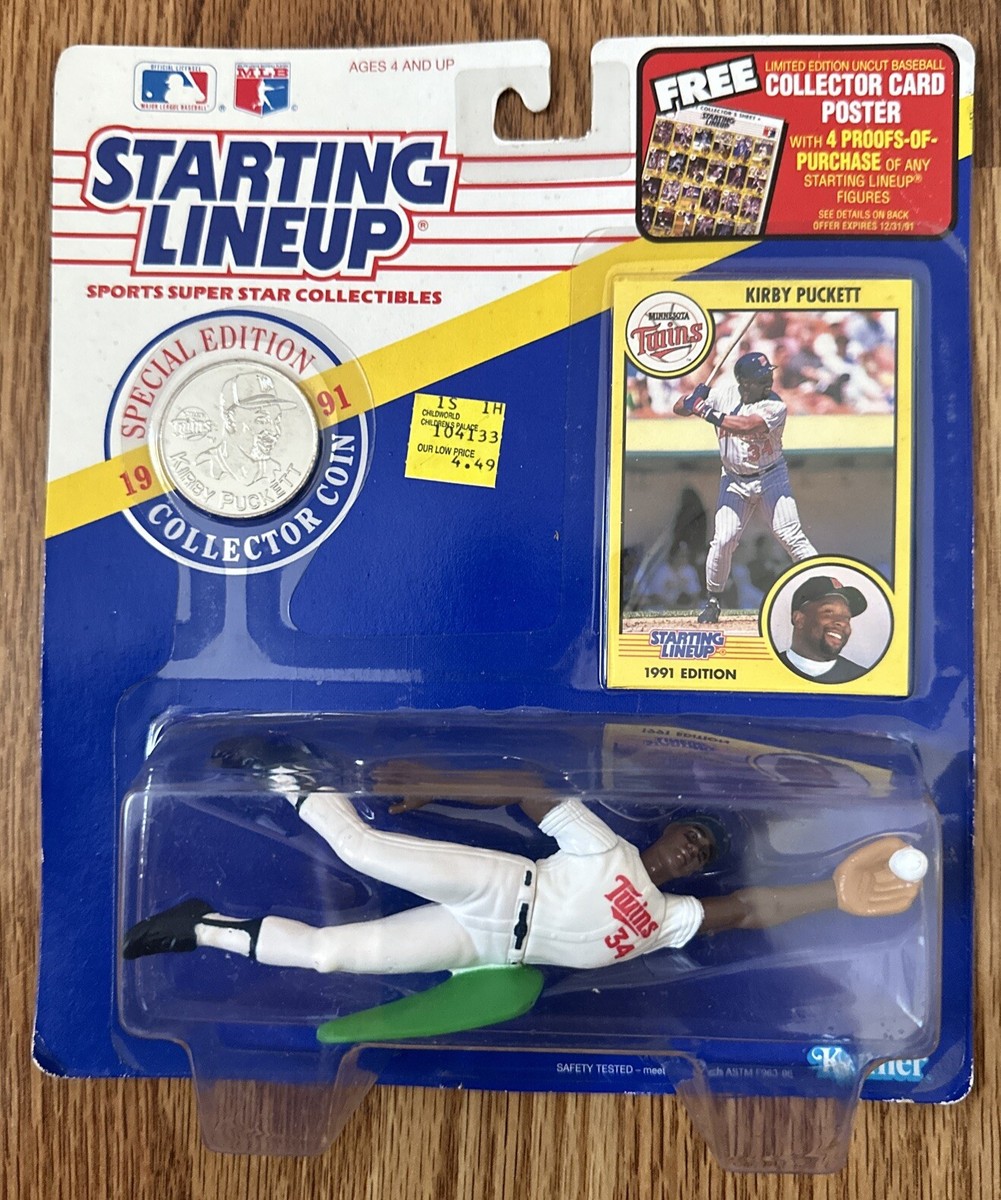 1991 Starting Lineup KIRBY PUCKETT Figure Card Coin Minnesota