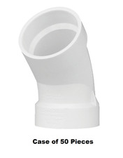 Charlotte Pipe Schedule 40 2" Hub x 2" Dia. Hub PVC 45 Degree Case of 50 37D