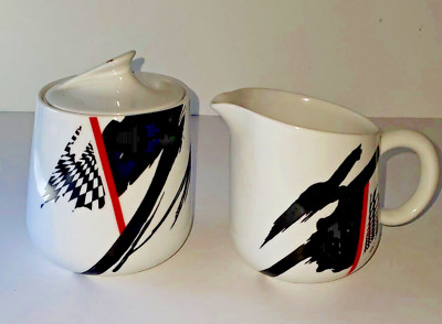 Vintage Kato Kogei Fujimori Collection Set of Sugar Bowl and Creamer ~ Japan