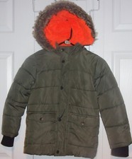 Boys size 6 Member's Mark Puffer, removable hood, army green, parka/jack