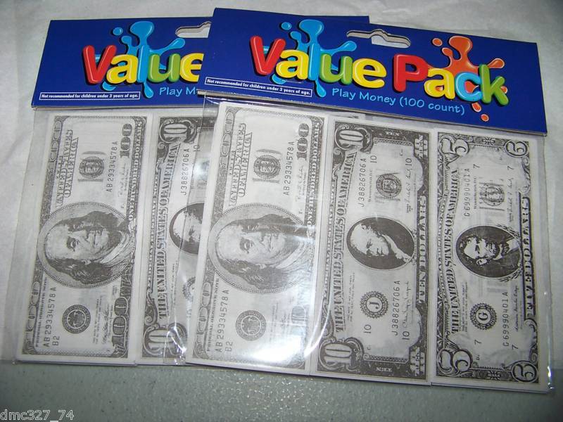 200 Pieces Everyday Party Favor Pinata Filler Treasure Box MINI Play Money